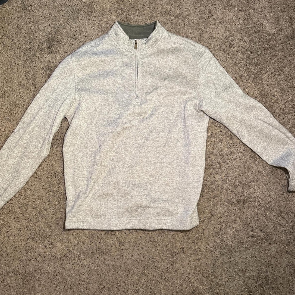 Aspen Men's Gray Quarter-Zip Sweater